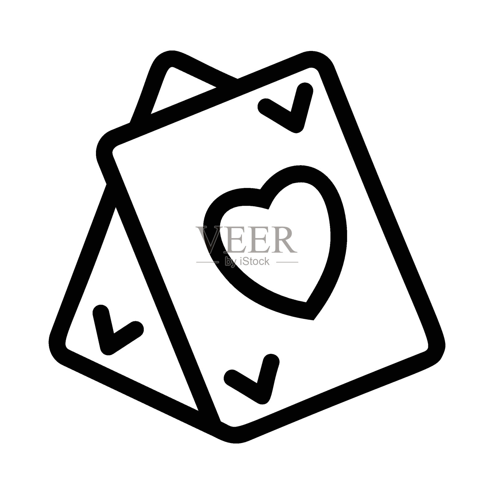 扑克牌插画图片素材