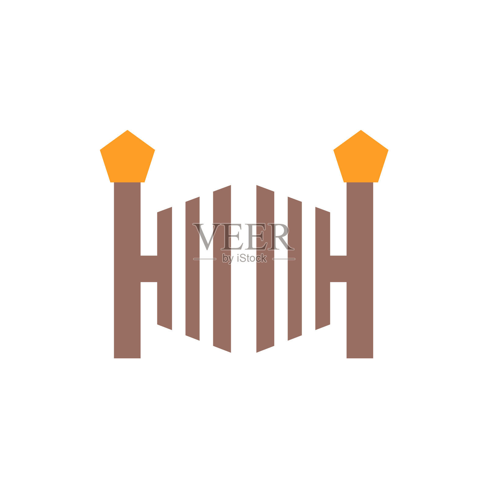 门图标矢量标志和符号孤立在白色背景插画图片素材