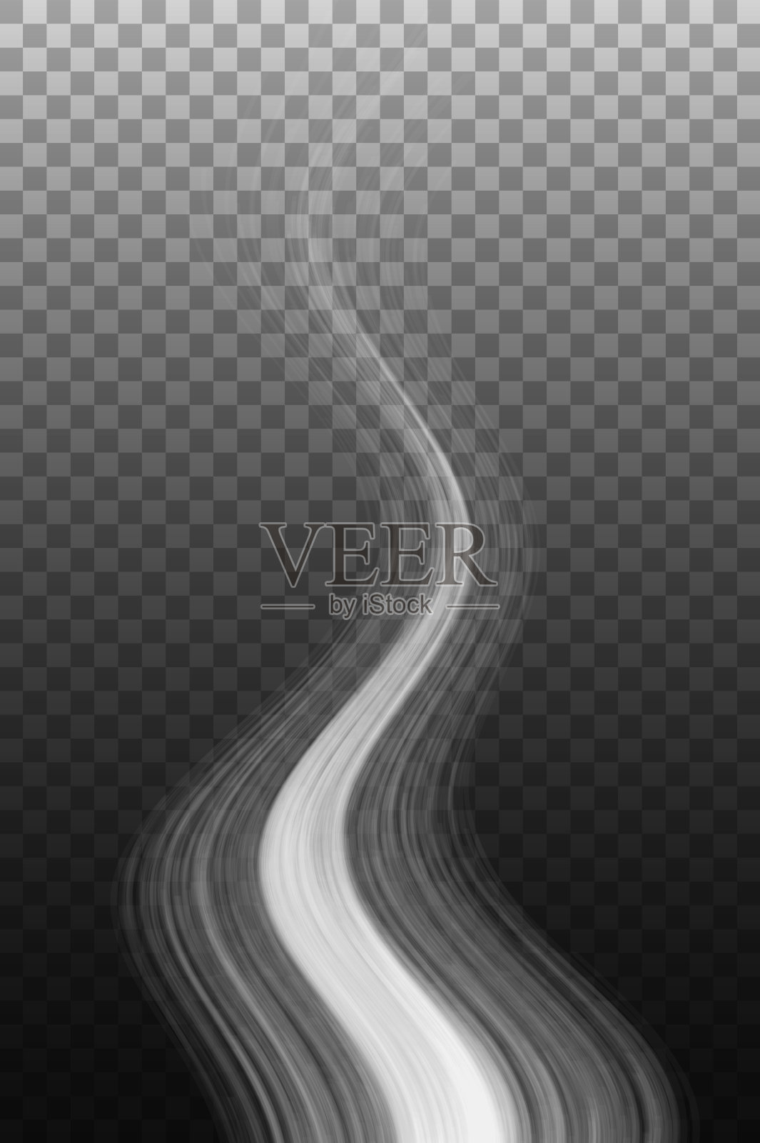 烟雾在透明的背景插画图片素材