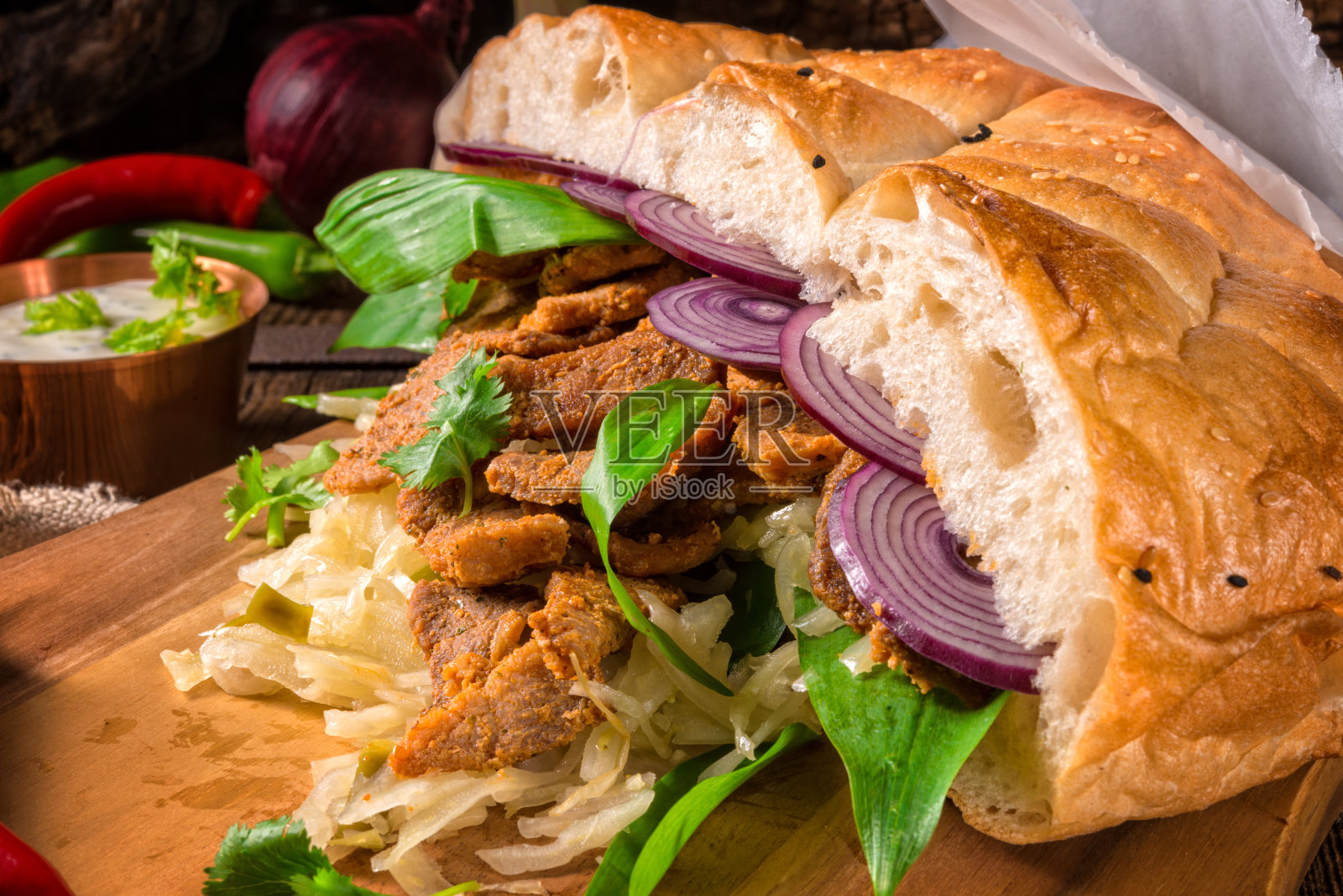 野蒜皮塔饼照片摄影图片