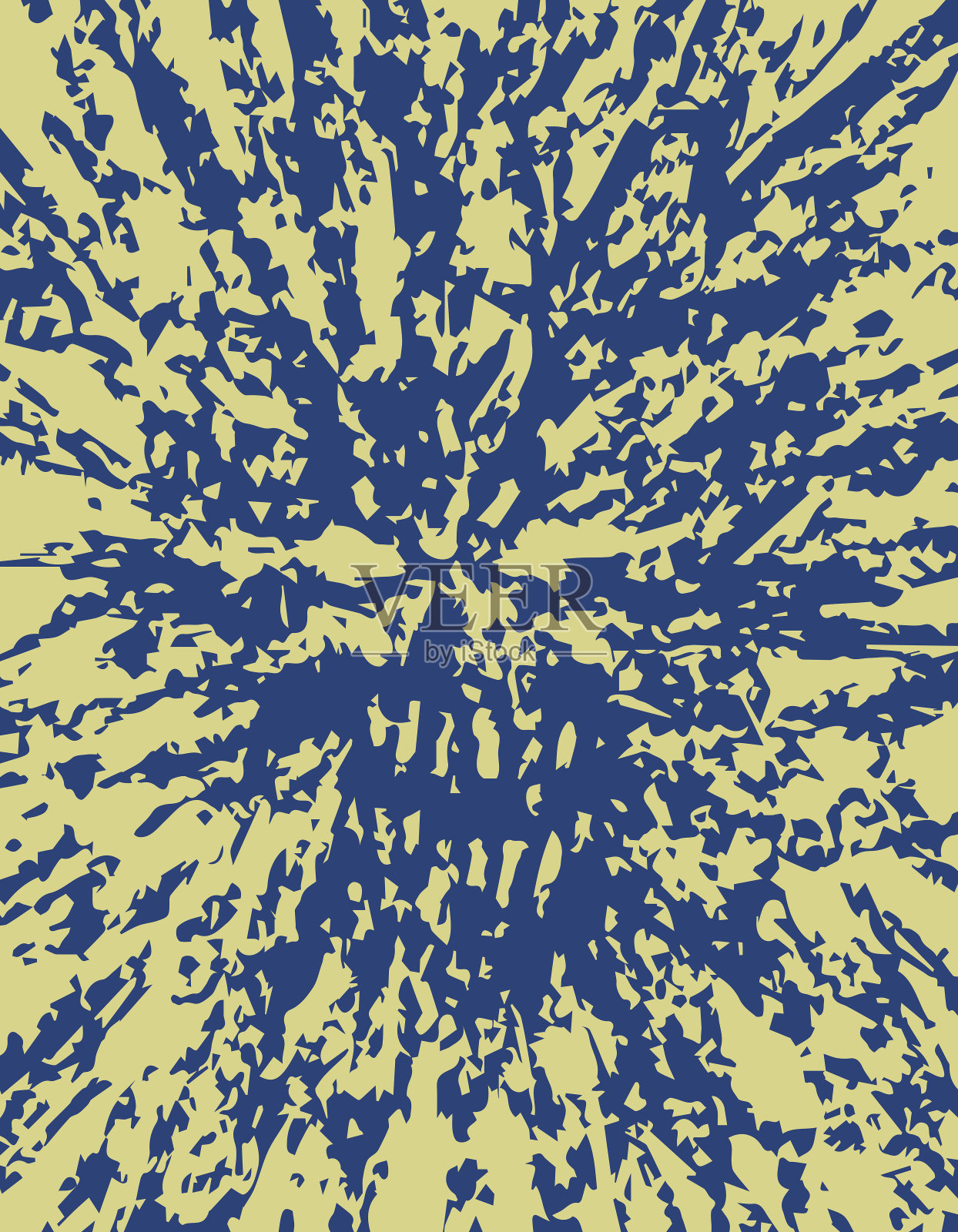 怪物的脸上满是血。矢量插图。插画图片素材