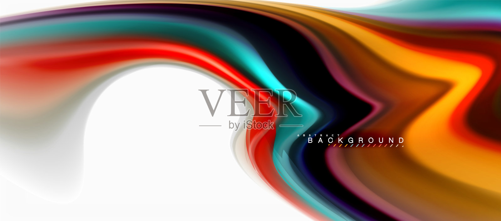 流体液体混合颜色概念浅灰色背景，曲线流动，时尚抽象布局模板的业务或技术演示或web小册子封面，壁纸插画图片素材