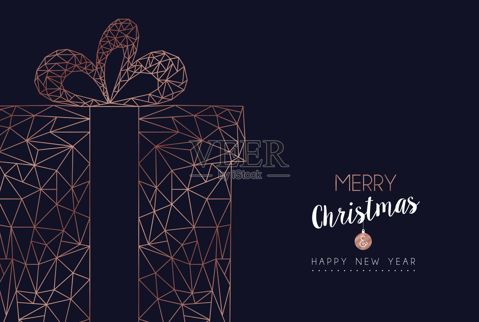 圣诞节和新年抽奖礼物网站横幅插画图片素材