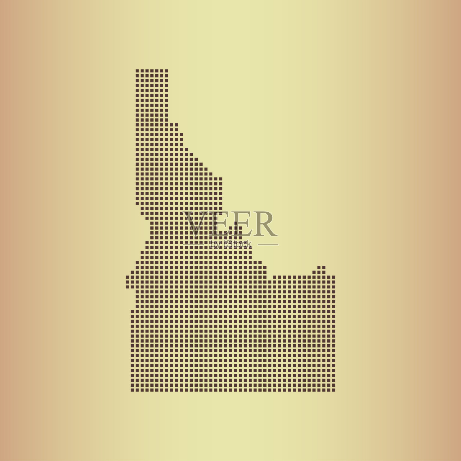 爱达荷州地图插画图片素材