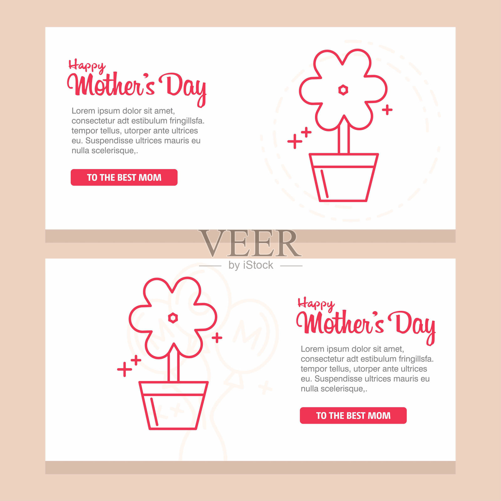 母亲节快乐，书法背景设计模板素材