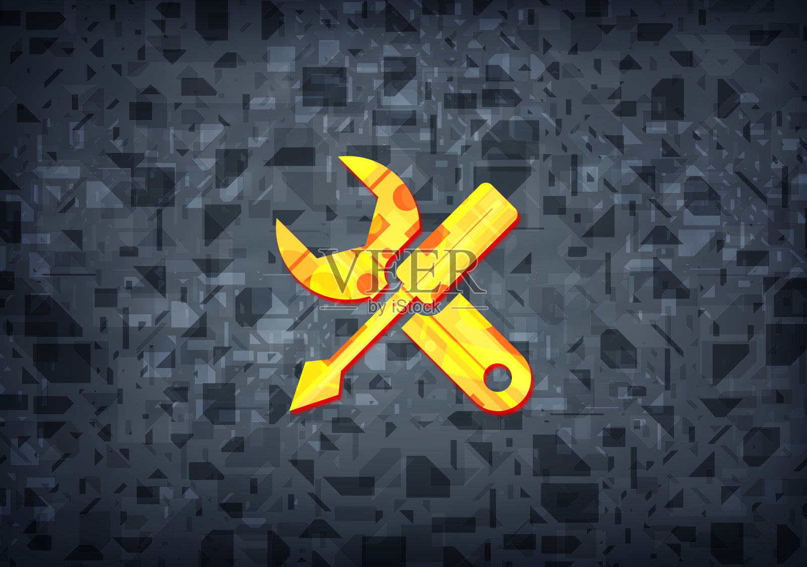 设置图标黑色背景插画图片素材