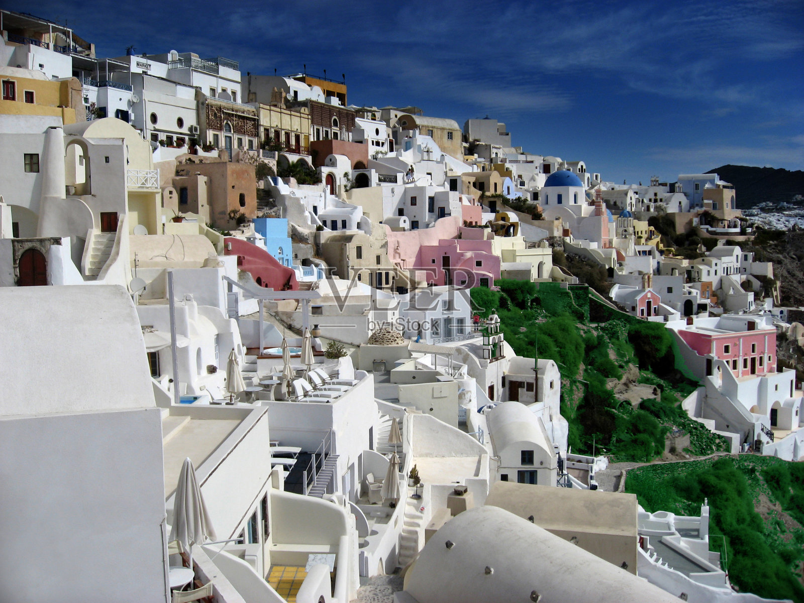 奥亚， 圣托里尼照片摄影图片