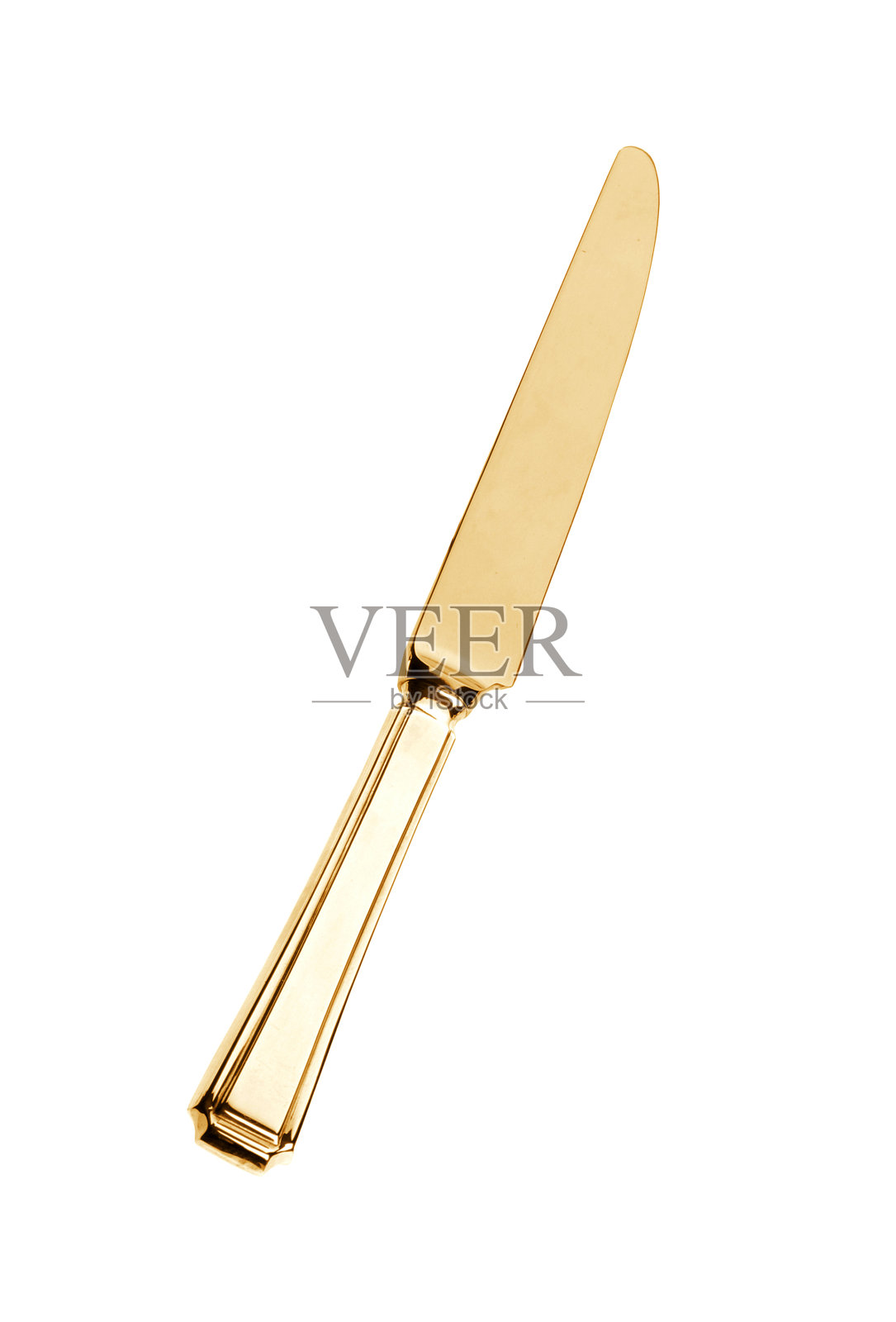 桌上的刀孤立在白色照片摄影图片