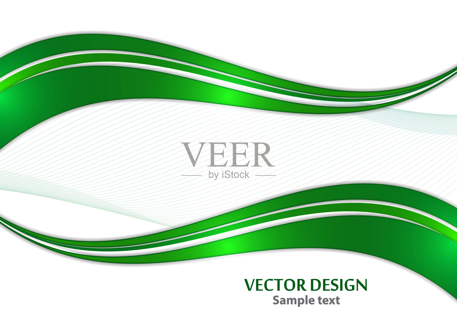 抽象的弯曲波浪线与阴影，平滑的条纹。色彩鲜艳的波浪与线条创建与混合工具。插画图片素材