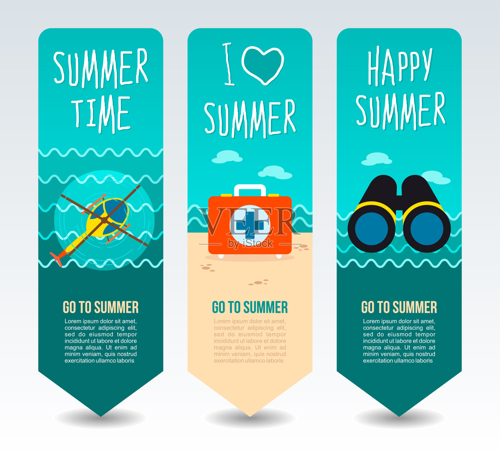 旅游和度假矢量横幅插画图片素材