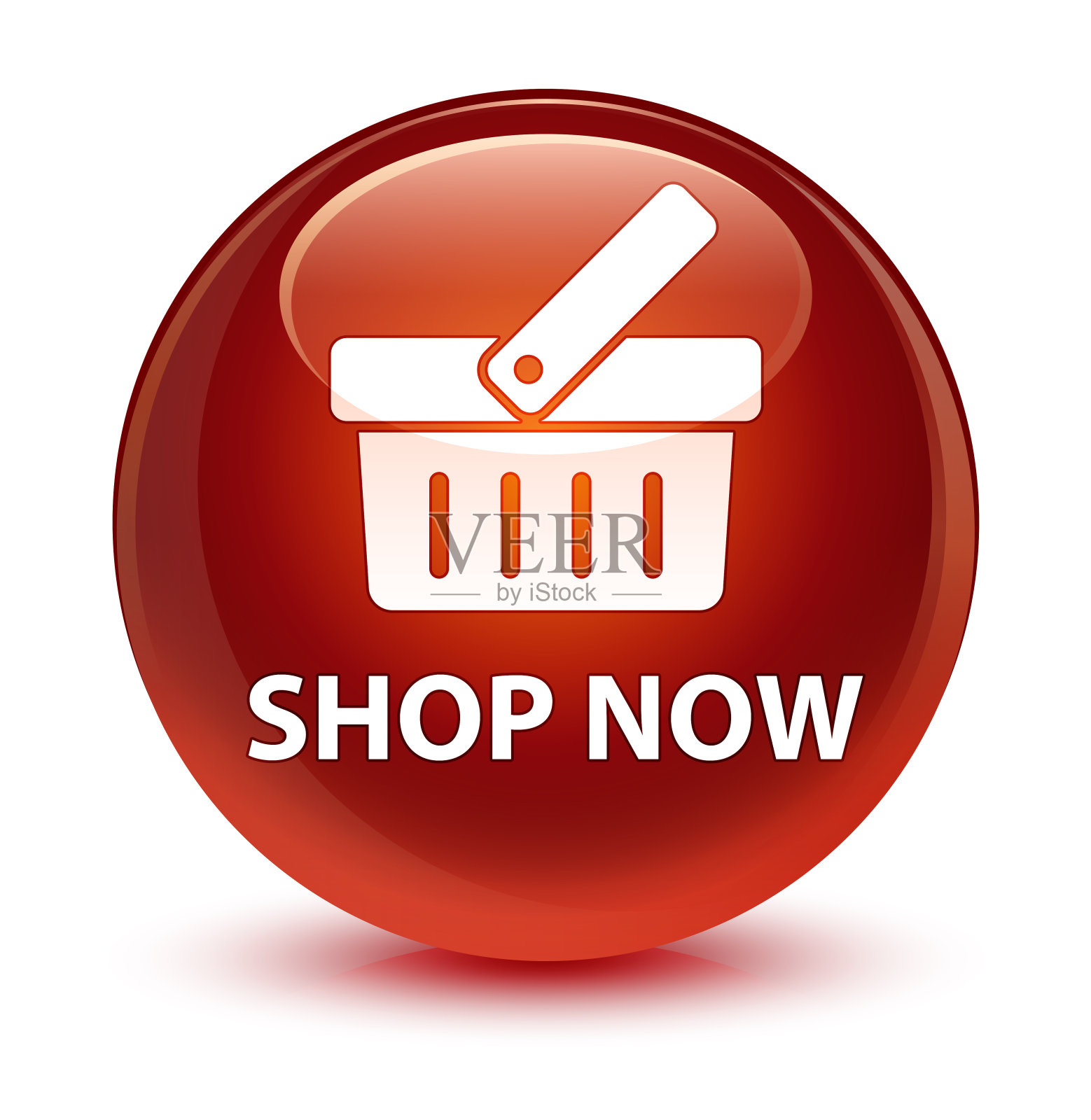 商店现在玻璃棕色圆形按钮插画图片素材