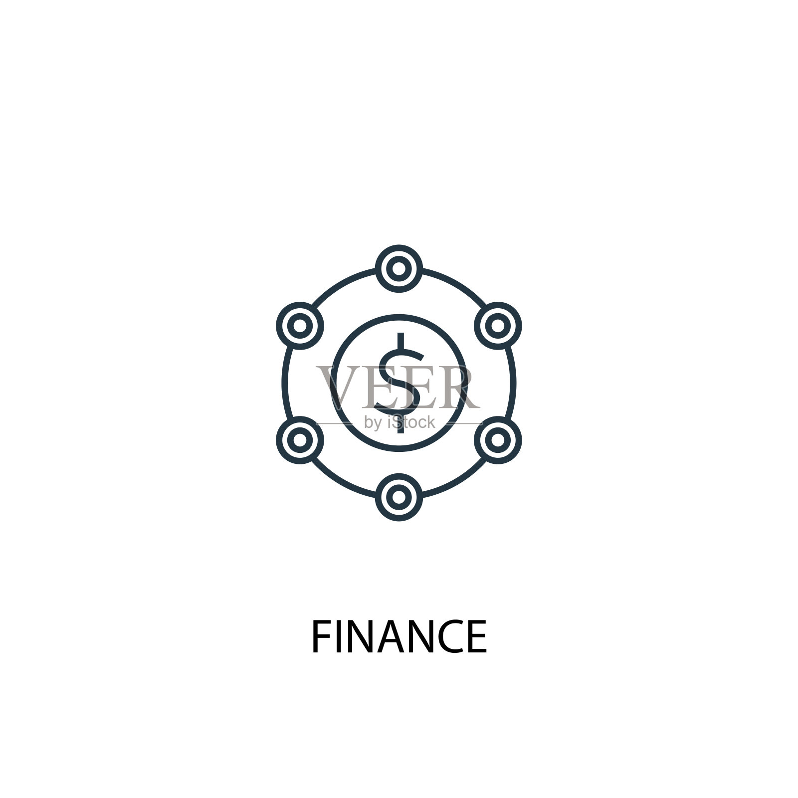 财务概念线图标。简单元素说明。财务概念大纲符号设计。可以用于网页和手机的UI/UX吗图标素材