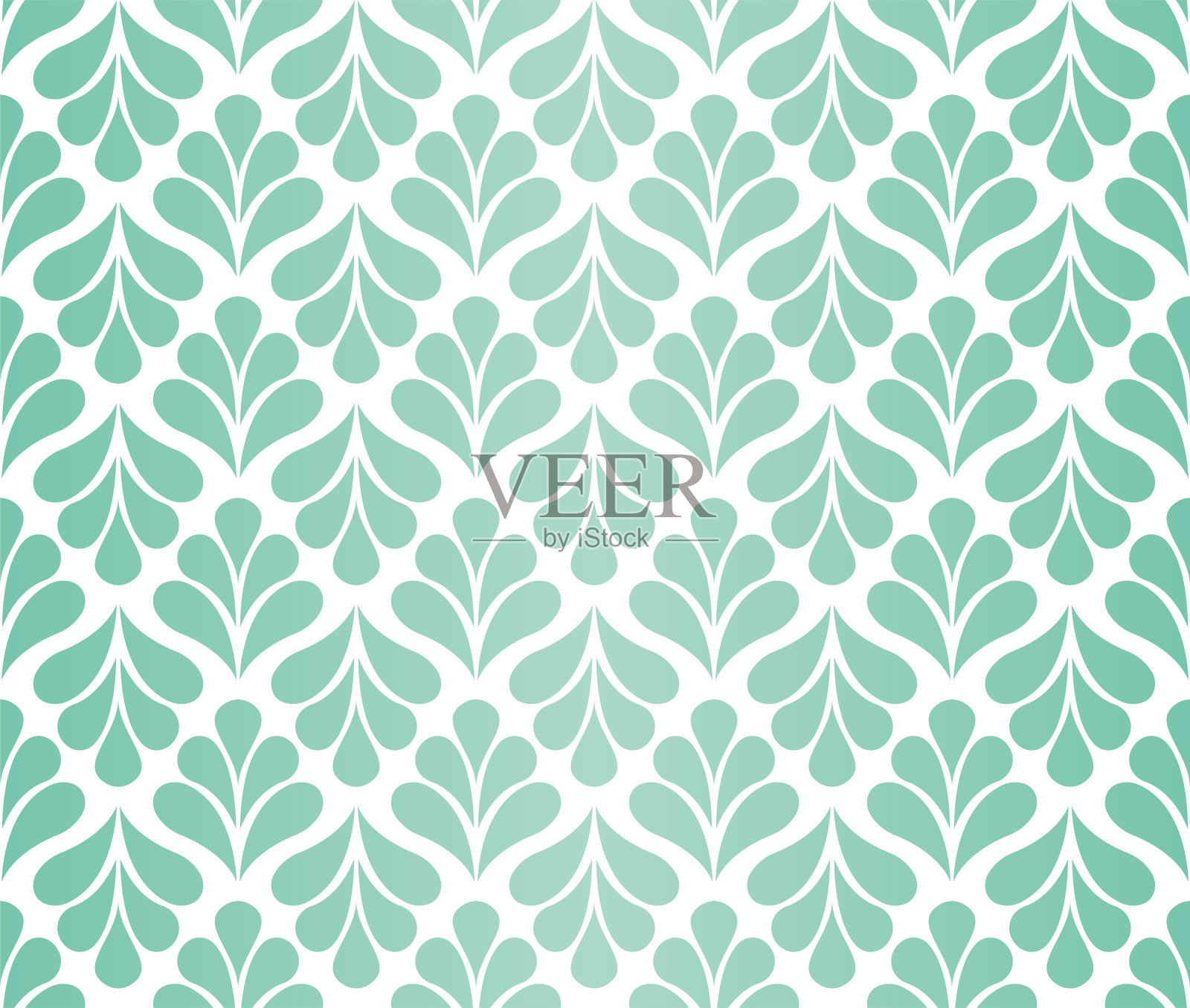 无缝几何装饰艺术图案。抽象矢量花卉背景。插画图片素材