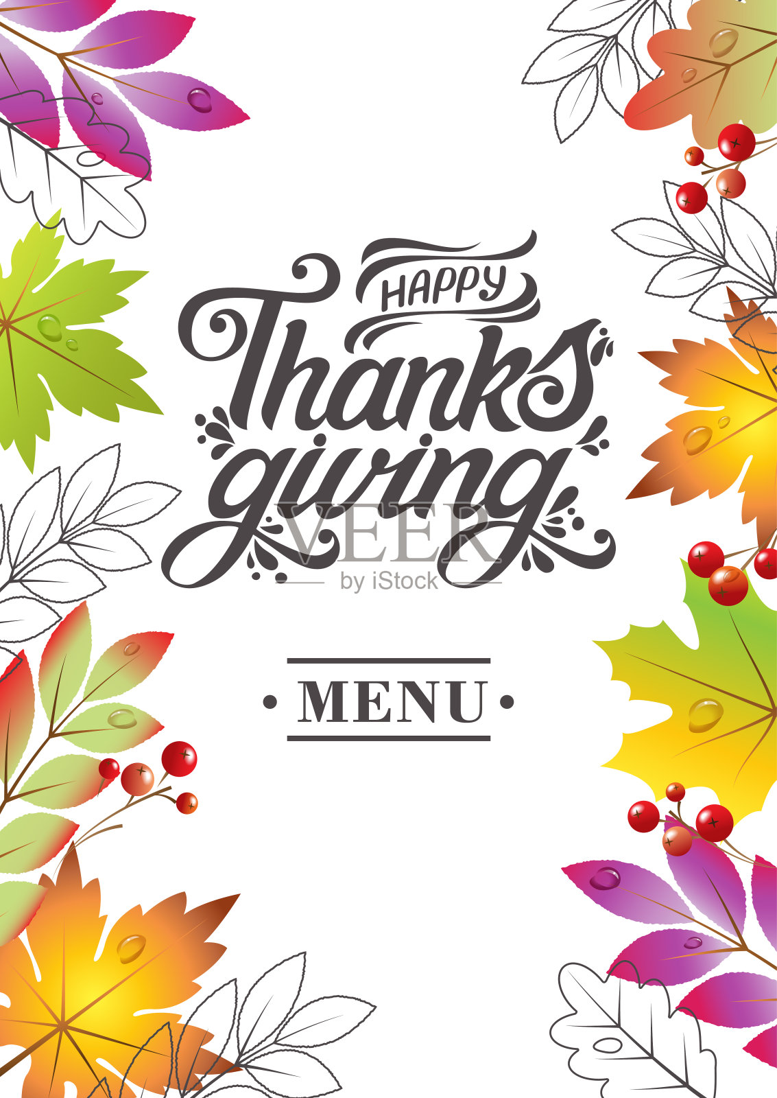 矢量插图。感恩节快乐插画图片素材