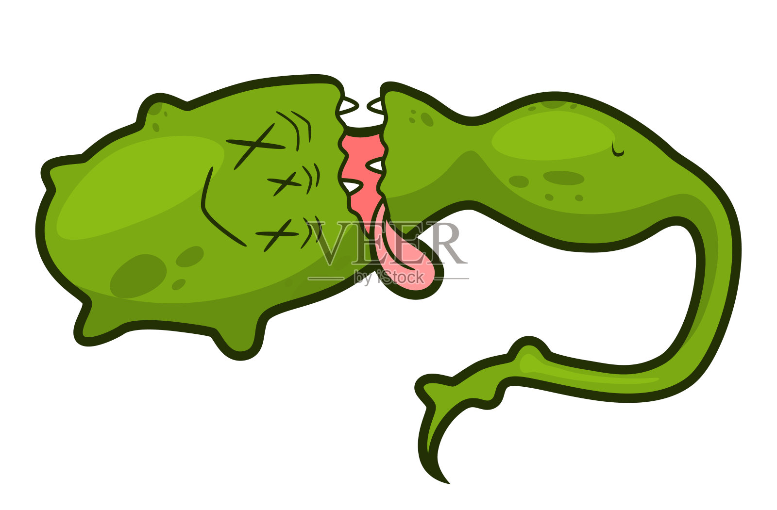 卡通死细菌设计元素图片