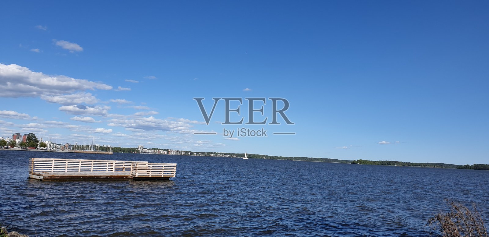 瑞典的Mälaren湖，Västerås湖照片摄影图片