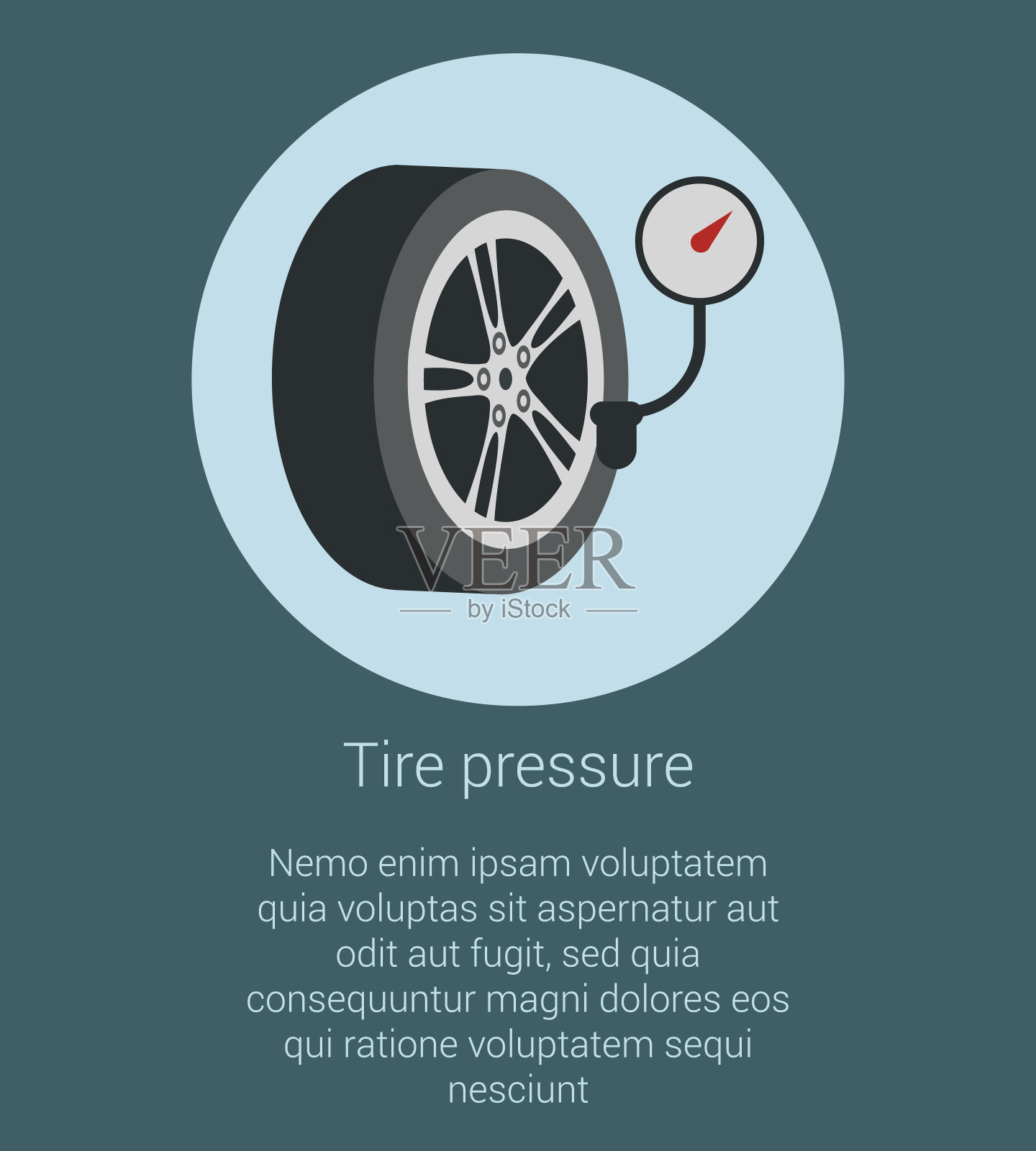 测量轮的压力。单词查找树的压力。向量。插画图片素材