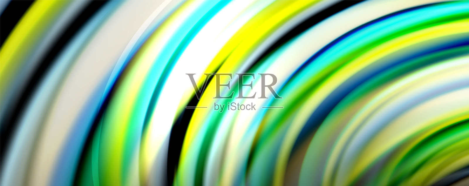 流体色彩虹风格波浪抽象背景，科技现代设计上的黑色插画图片素材