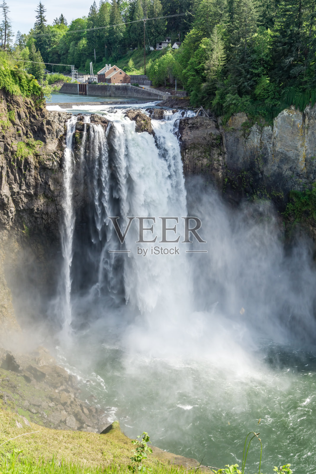 壮观的瀑布景象6照片摄影图片