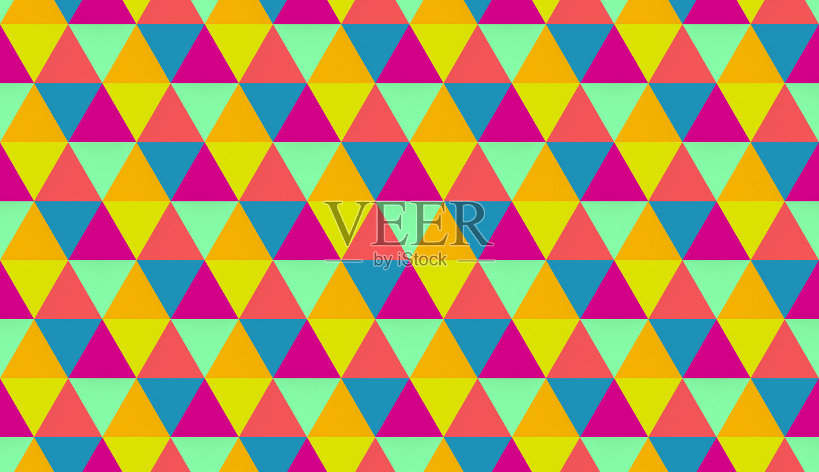 彩色几何纹理。六角形的元素。高质量无缝3d插图。空的背景。照片摄影图片