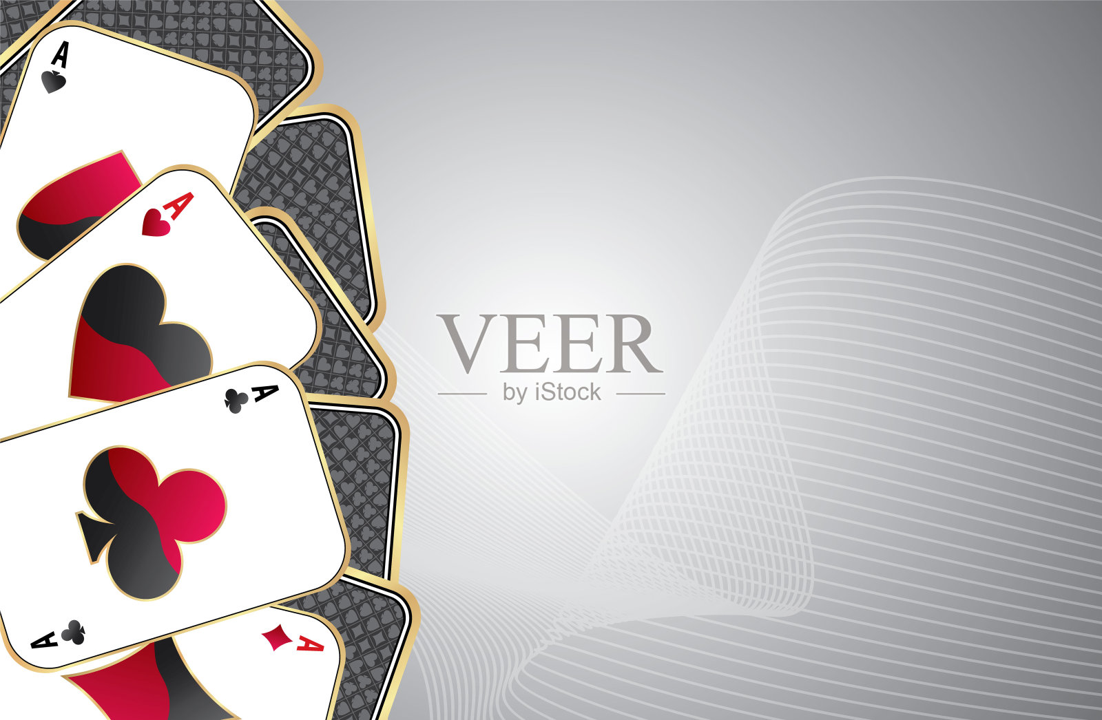 衬衫打牌。扑克牌背面设计。扑克牌的背景。横幅插画图片素材