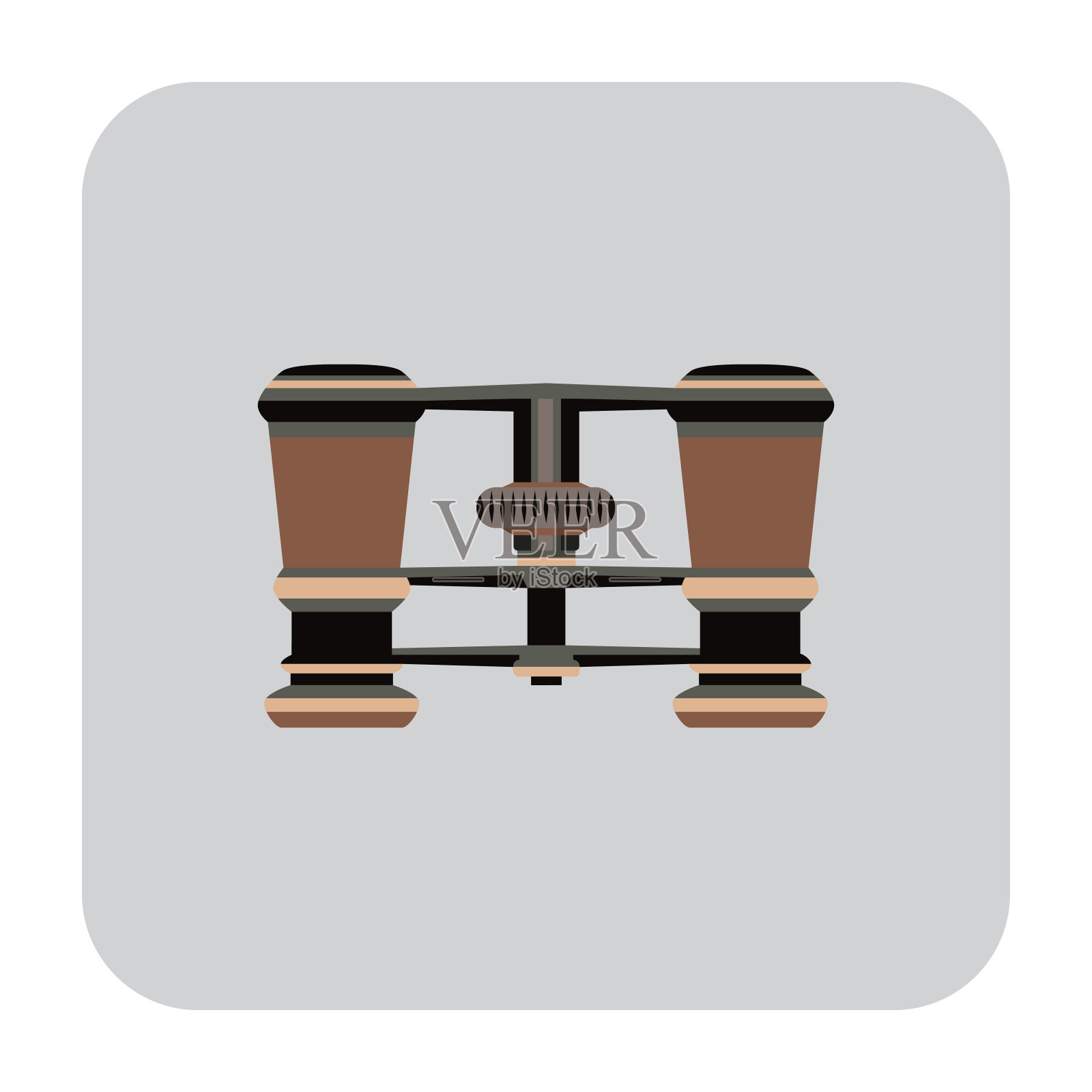 复古优雅的光学图标影院，歌剧，剧院。玻璃特写。图标素材