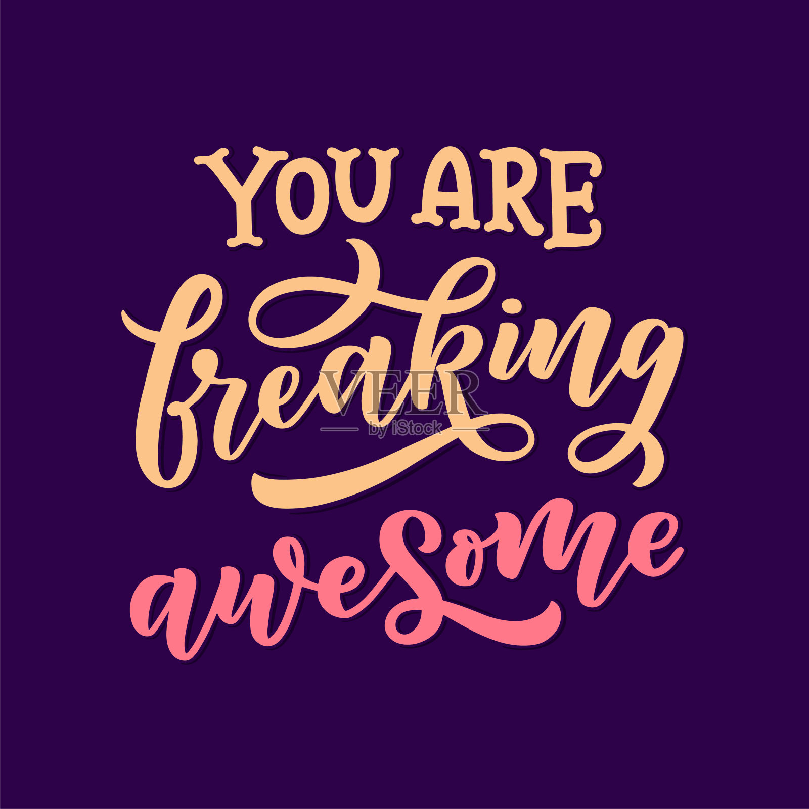 复古风格的生日字体。周年纪念邀请函。复古邀请模板庆祝设计。有趣的引用设计元素图片