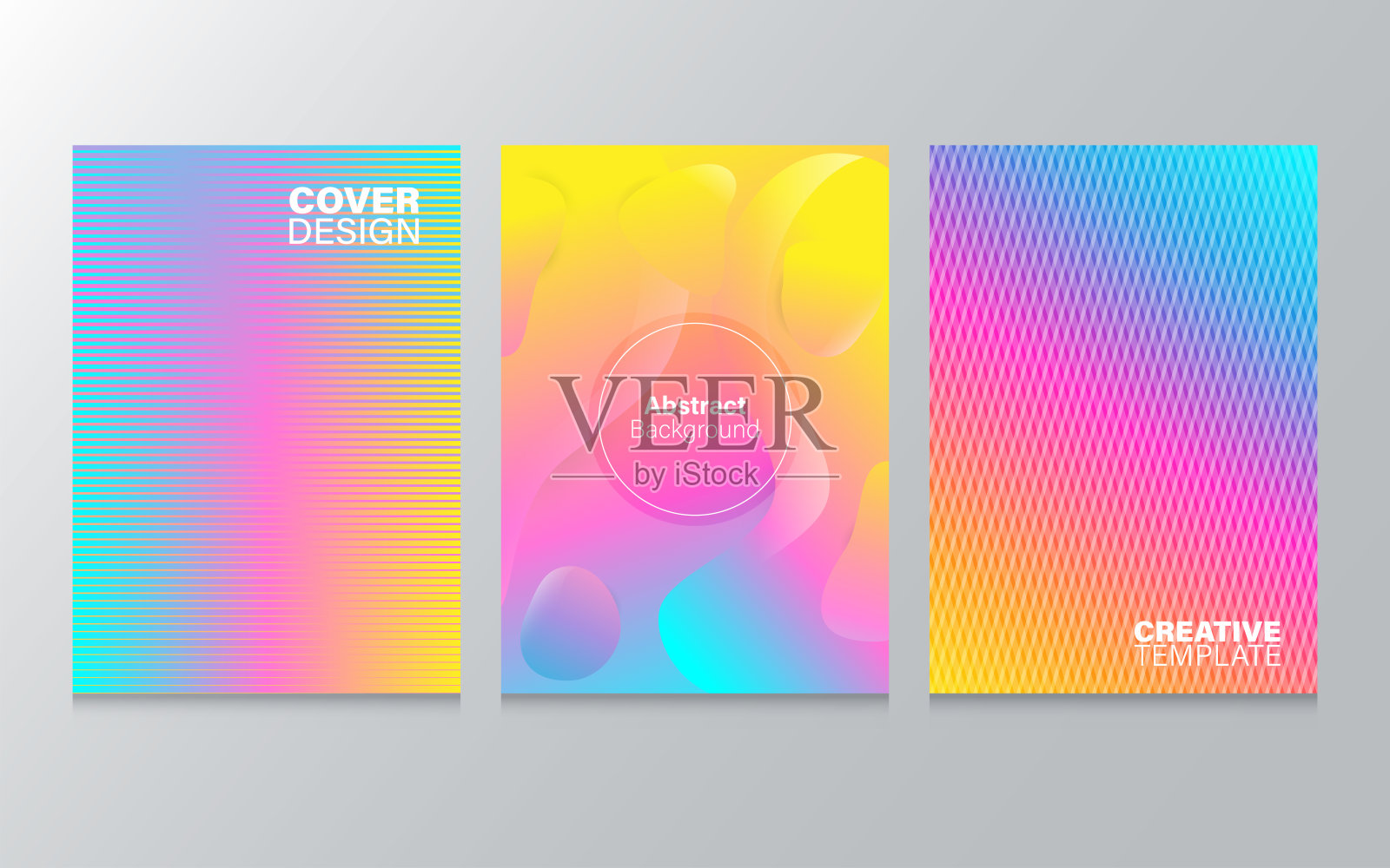 宣传册设计模板与现代抽象背景。设计模板素材