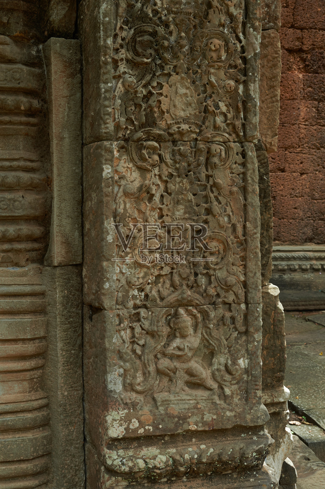 柬埔寨暹粒的塔普罗姆寺照片摄影图片