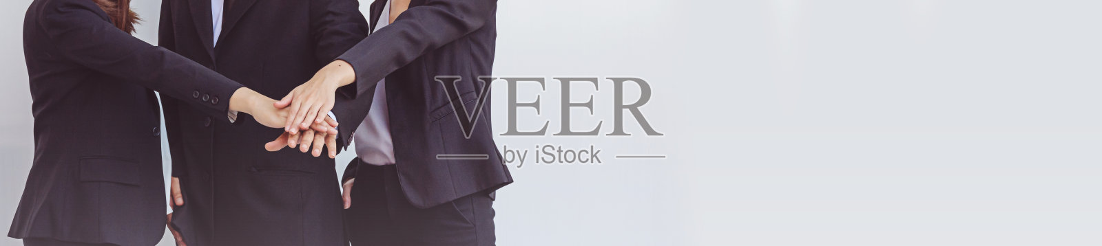 商务人士协调双手。团队合作理念照片摄影图片