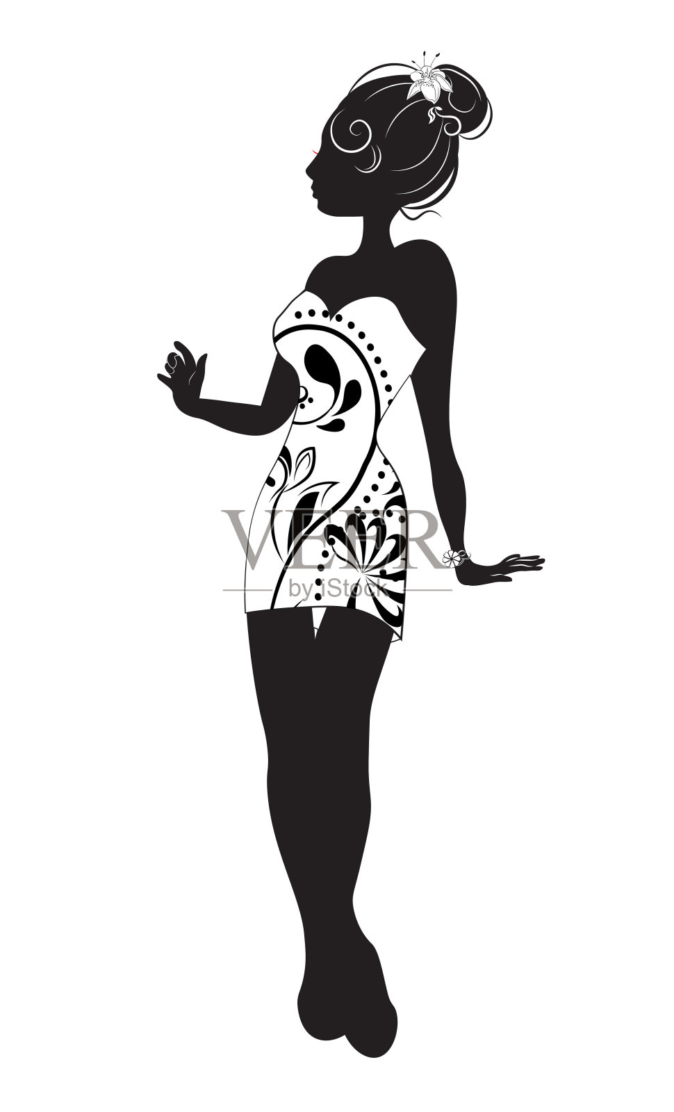 女孩插画图片素材