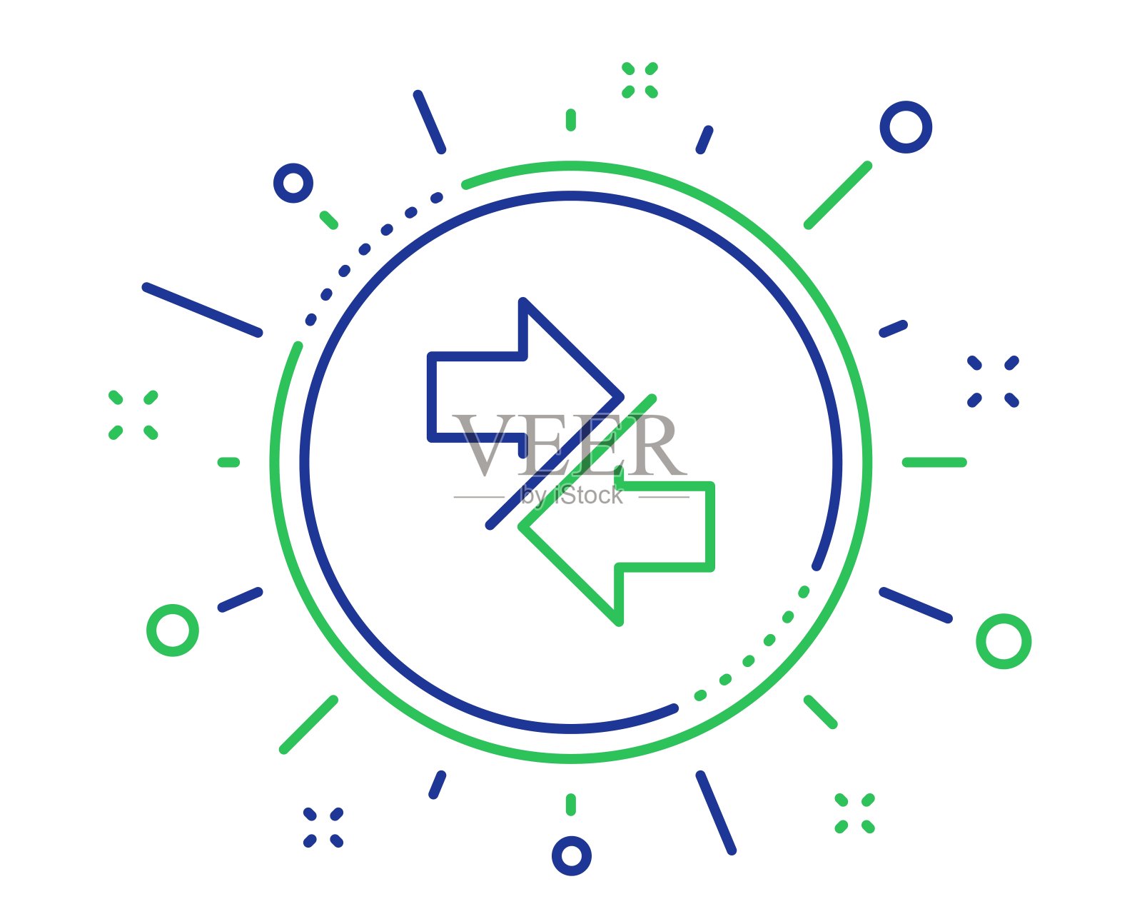 同步箭头线图标。箭头。向量图标素材