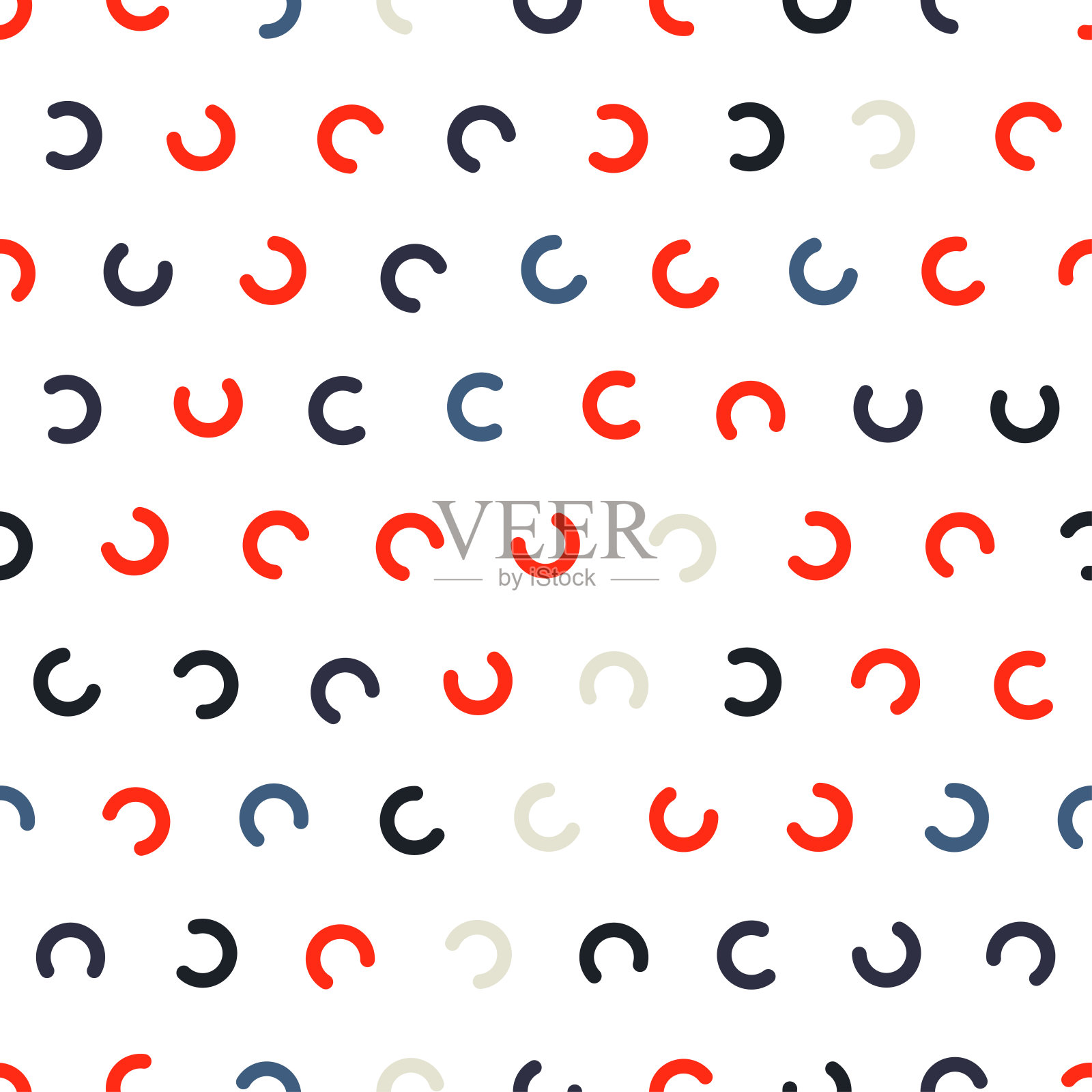 重复无缝彩色图案插画图片素材