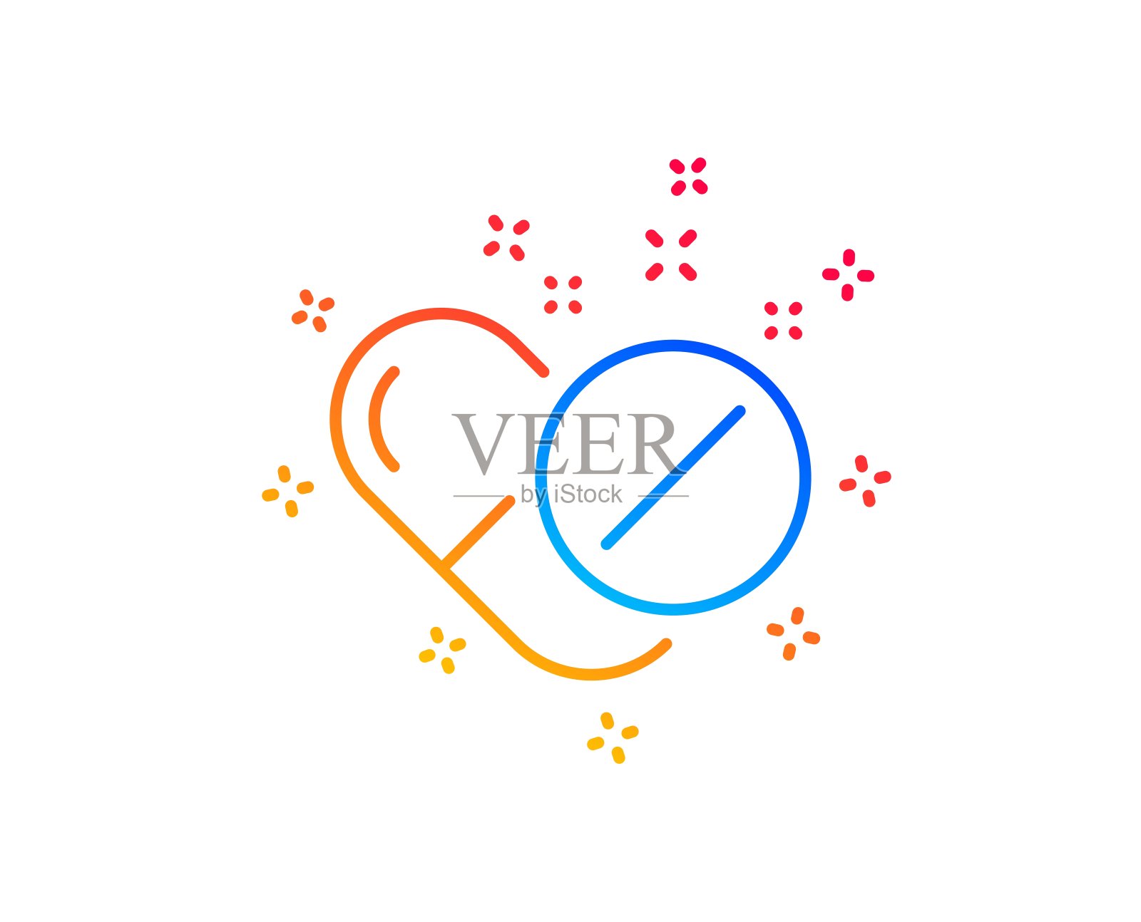 医药药丸线图标。医学药物的迹象。向量图标素材