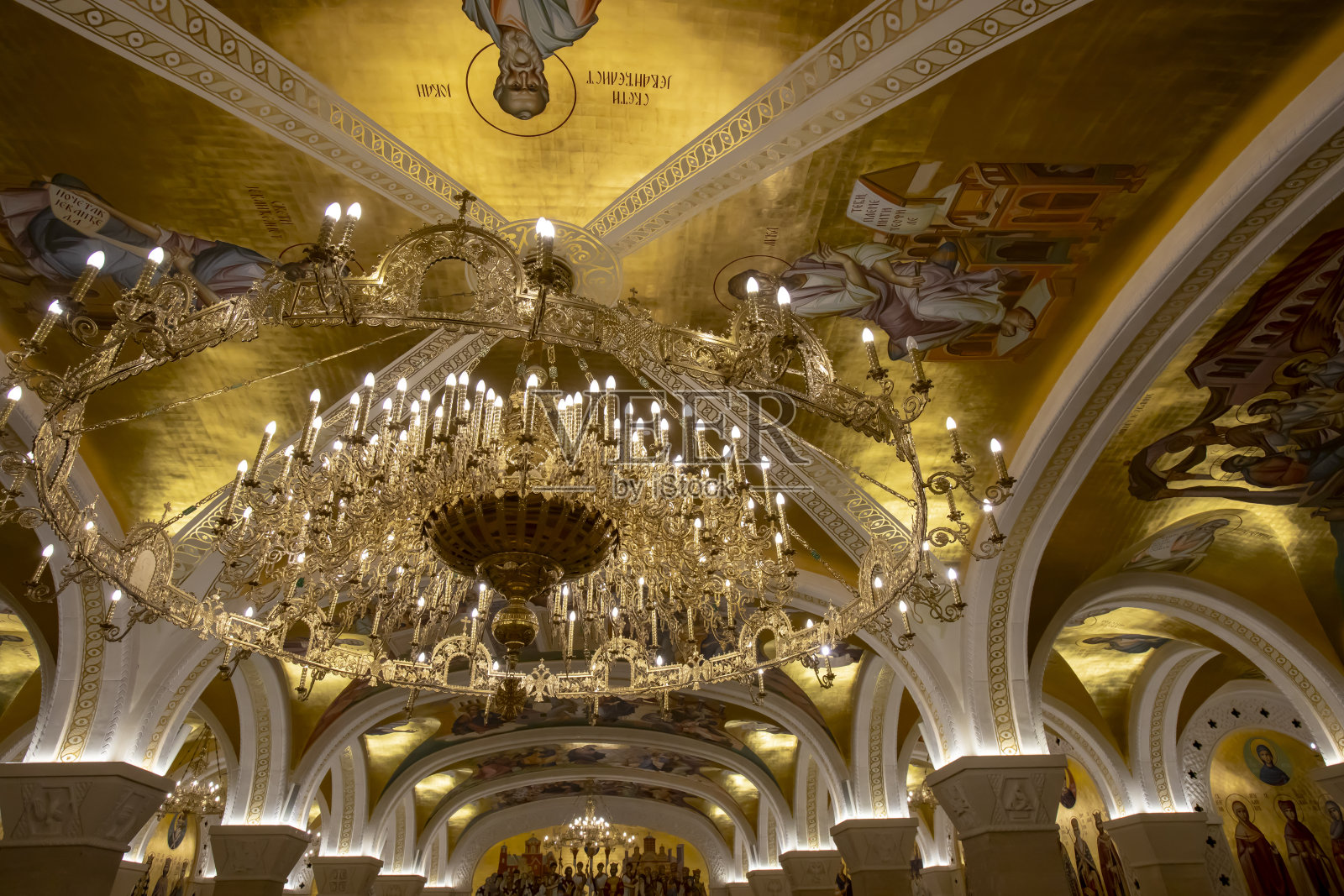 贝尔格莱德圣萨瓦大教堂内部照片摄影图片