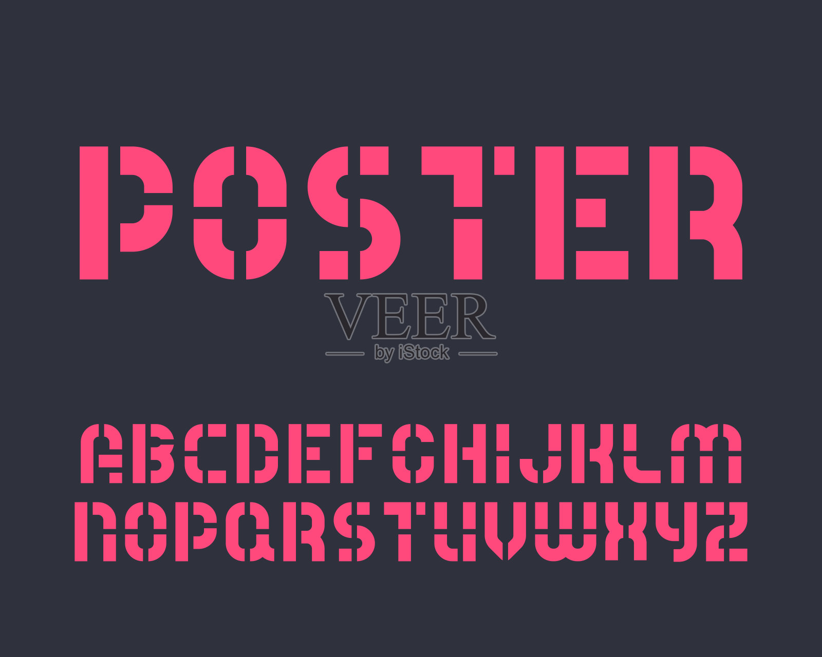 模板裁剪字体-矢量插画图片素材