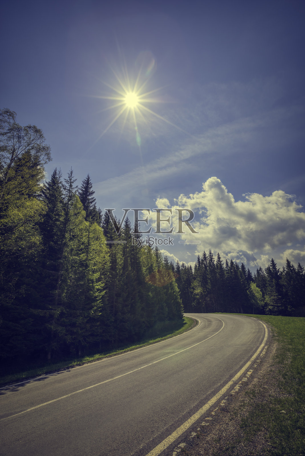 全景山路(HDRi)照片摄影图片