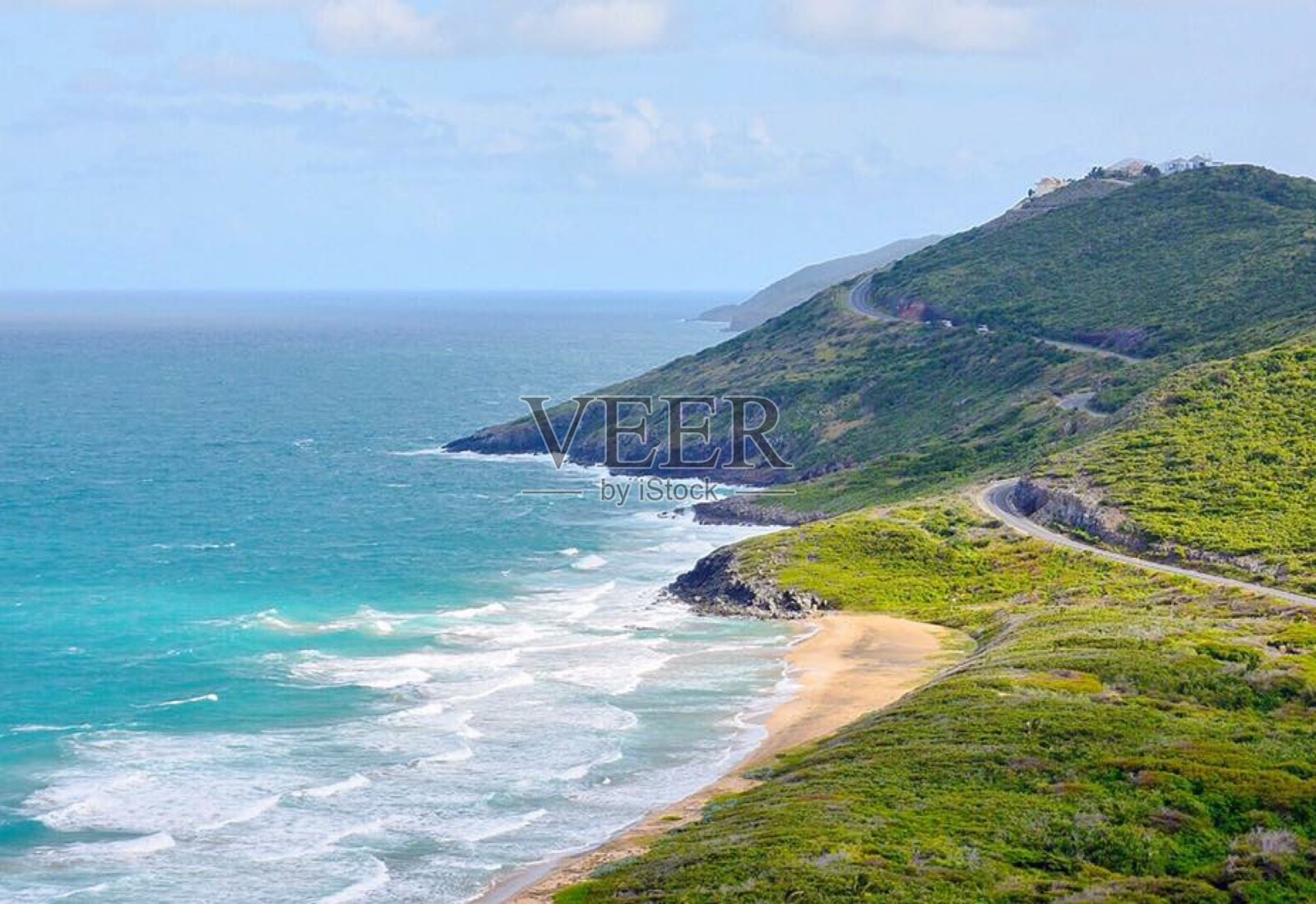 海洋和山脉照片摄影图片