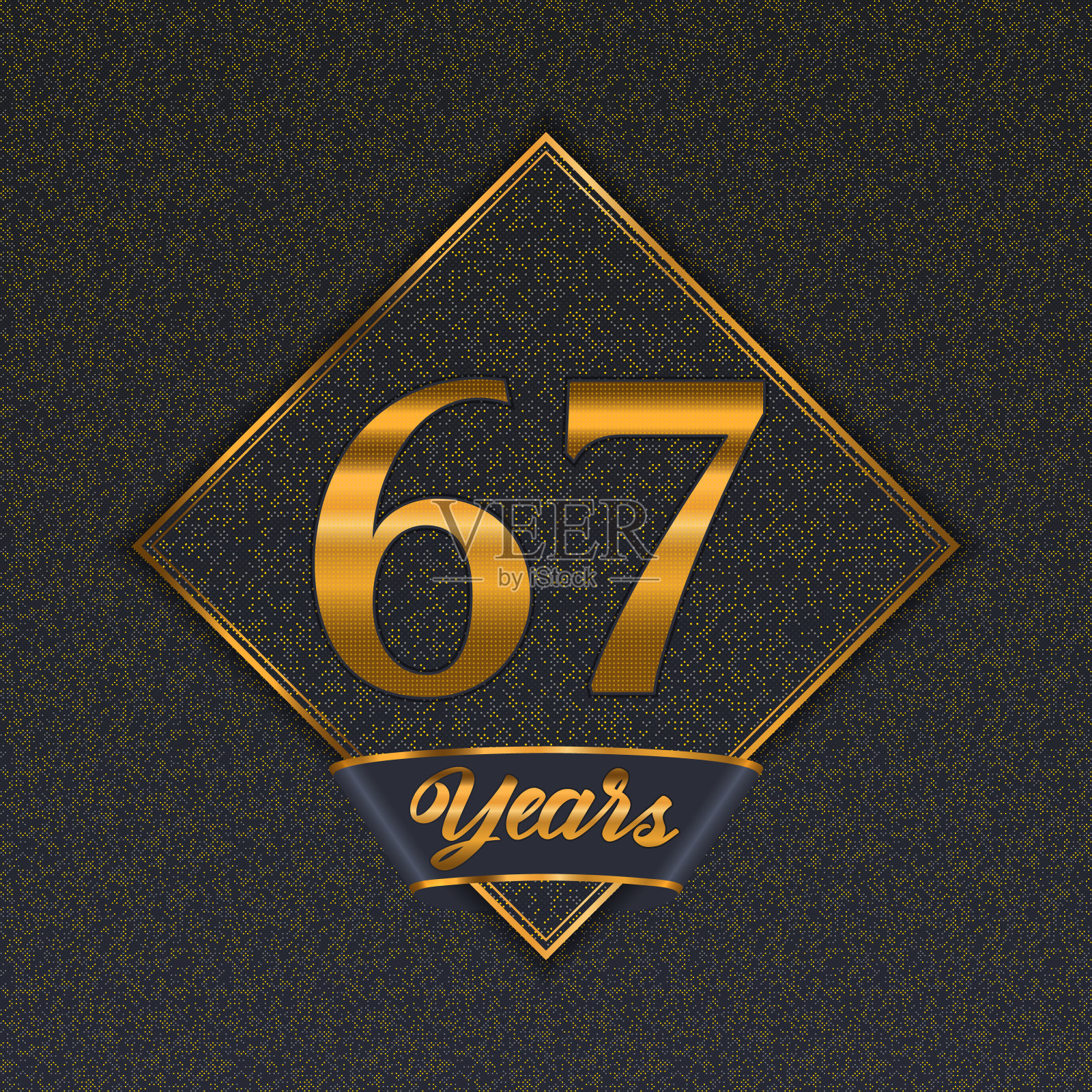 黄金号码67模板插画图片素材