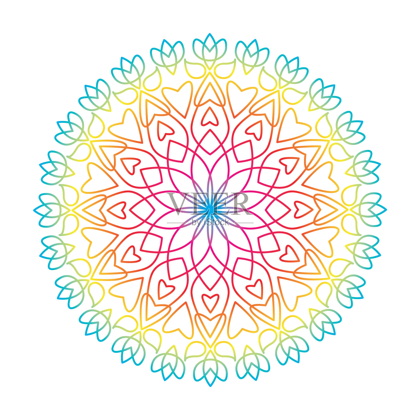 曼荼罗装饰。插画图片素材