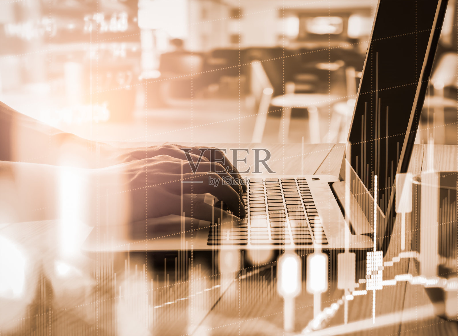 股票市场或外汇交易图形和烛台图表适合金融投资的概念。经济趋势背景的商业理念和所有的艺术作品设计。抽象的金融背景。照片摄影图片