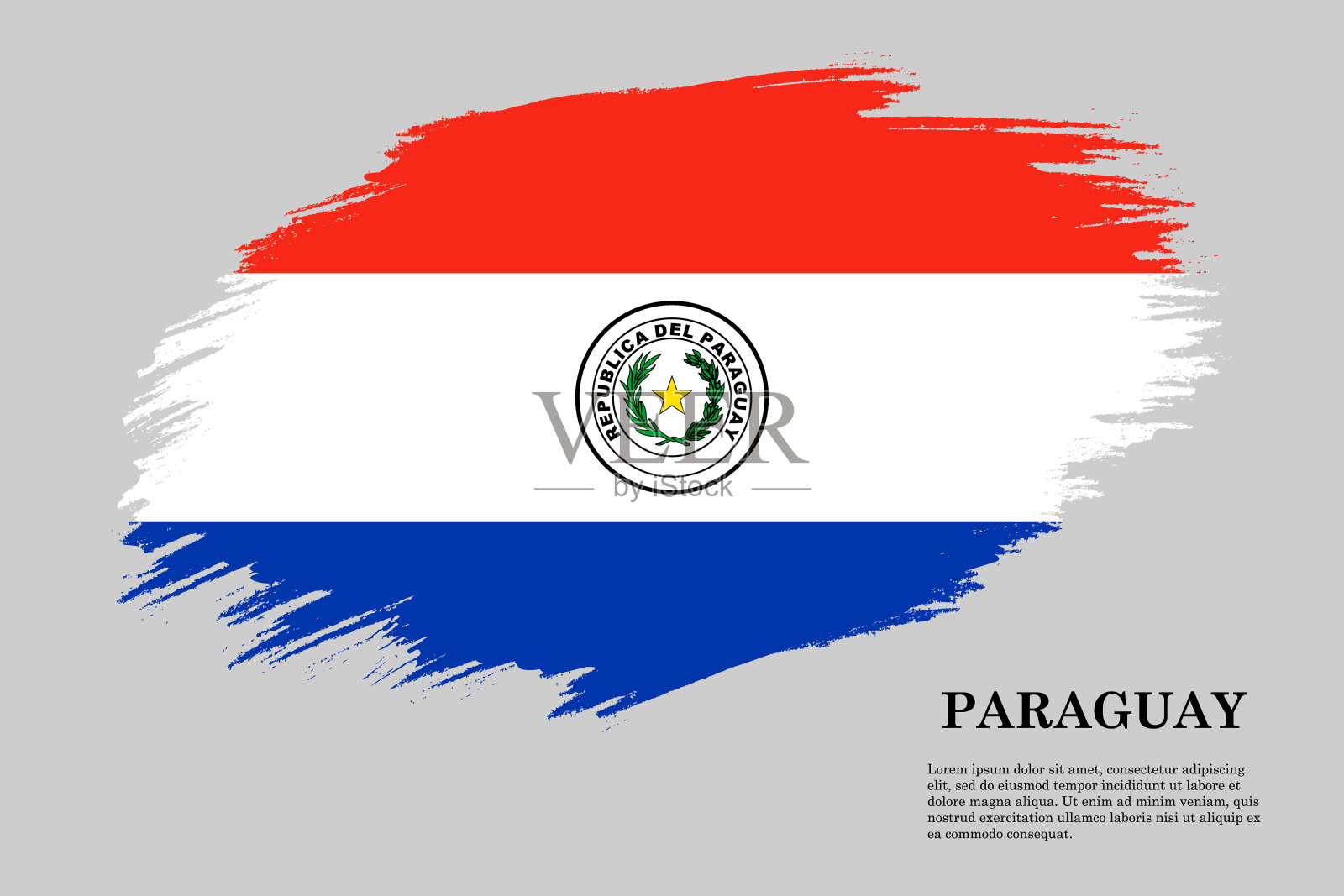 画笔描边旗插画图片素材