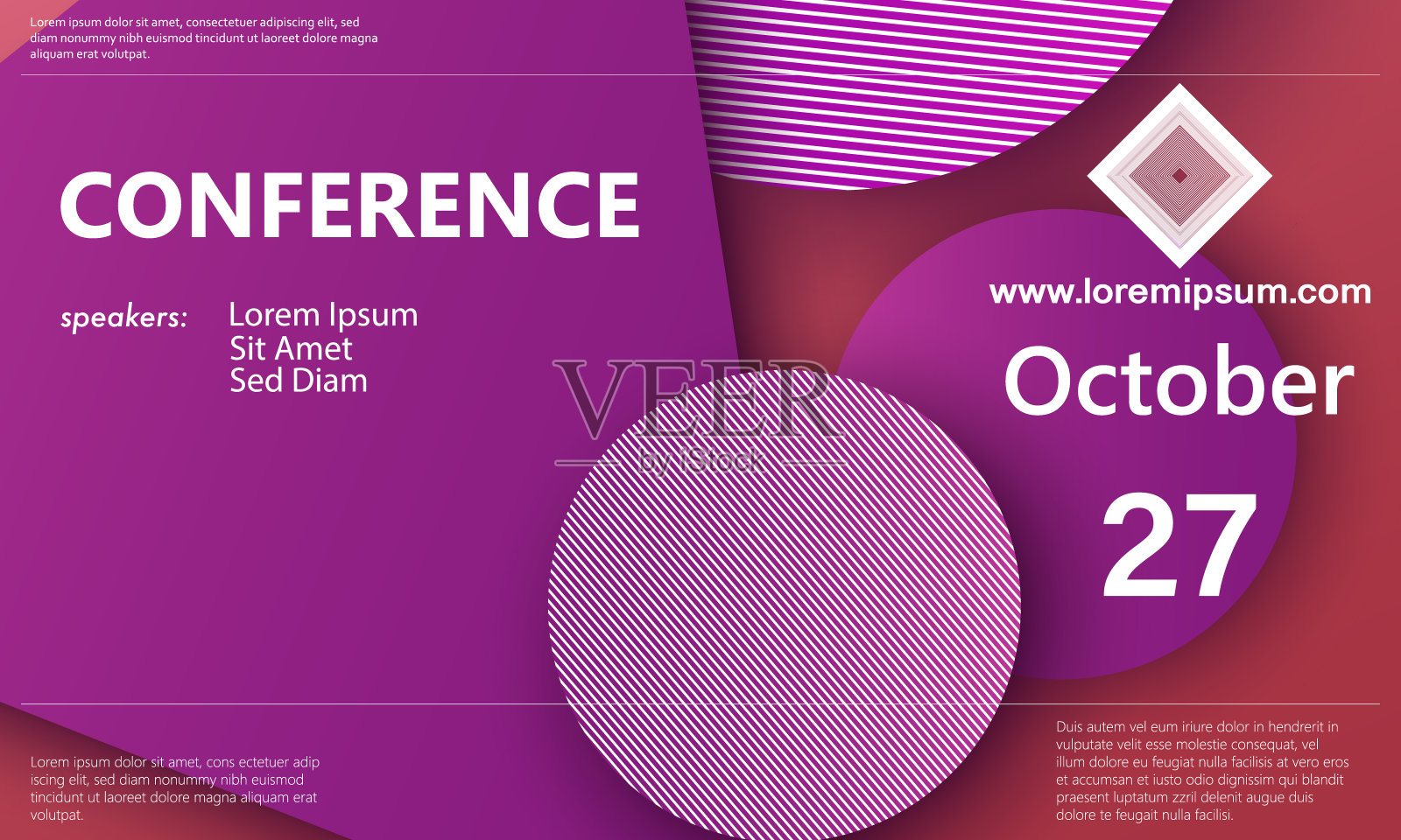 会议设计模板。商业背景。插画图片素材