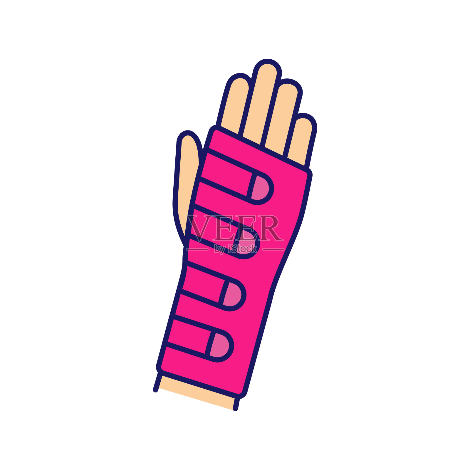 手腕撑图标插画图片素材