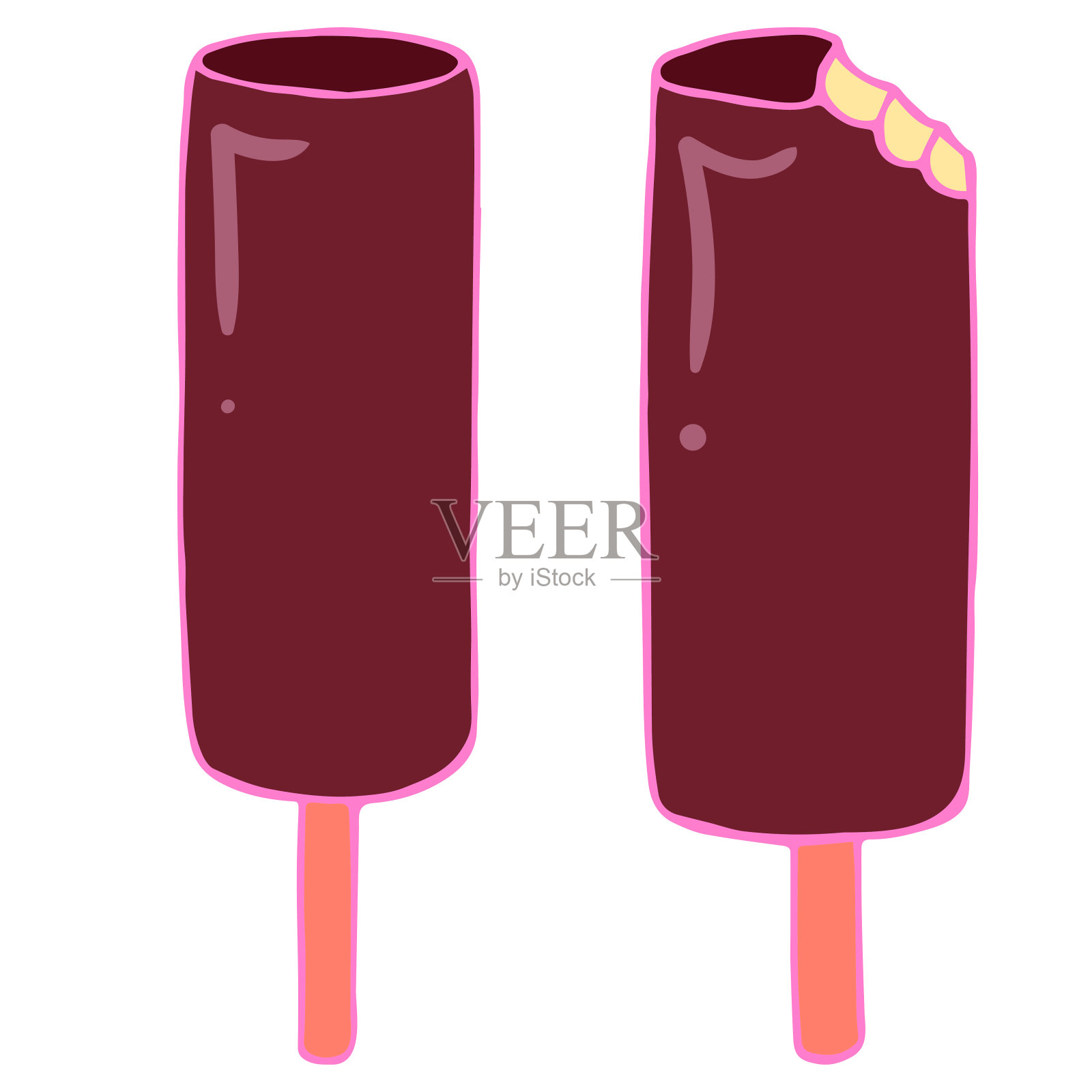 巧克力釉冰淇淋设计元素图片