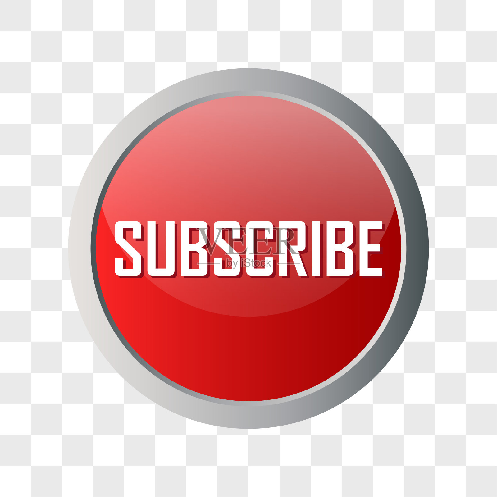 现在订阅按钮的社会媒体或商业概念透明的背景。矢量图设计元素图片