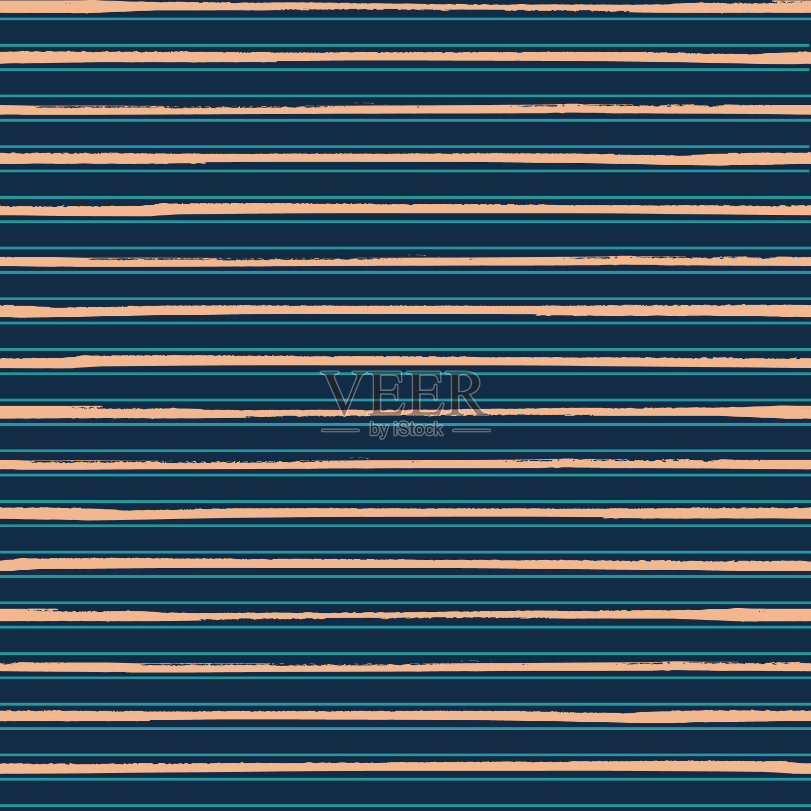 奢华的金色丰富的蓝色条纹水平几何设计。无缝的矢量模式。适合男士时尚，文具，织物，纺织品，家居装饰，礼品包装，坐标插画图片素材