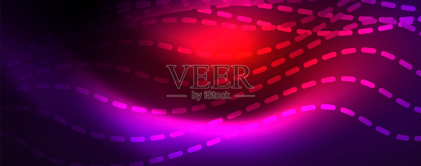 霓虹矢量波线抽象的背景，魔幻的未来科技设计插画图片素材