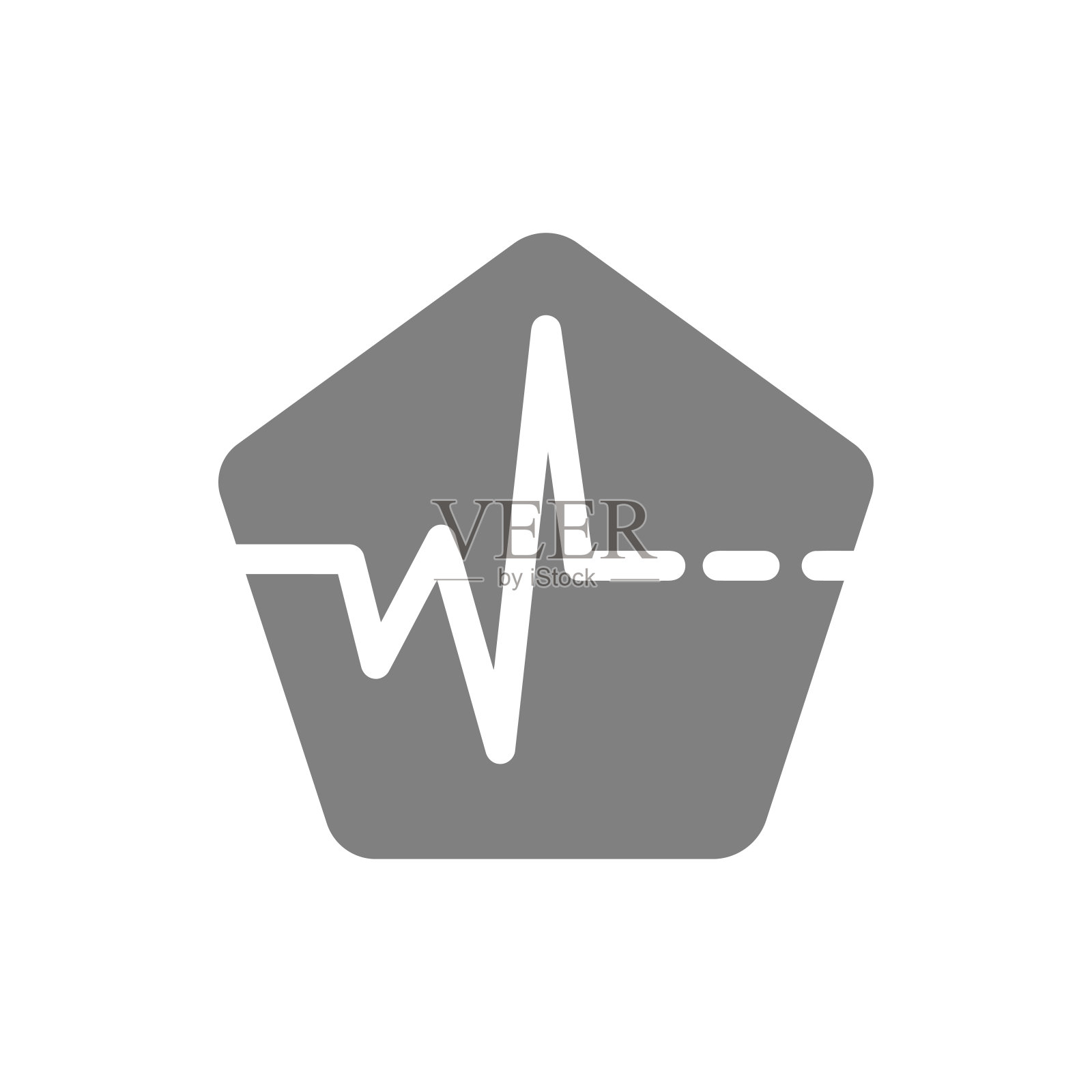 心脏，人类，向量，医疗，脉搏，跳动，波，心跳灰色图标图标素材