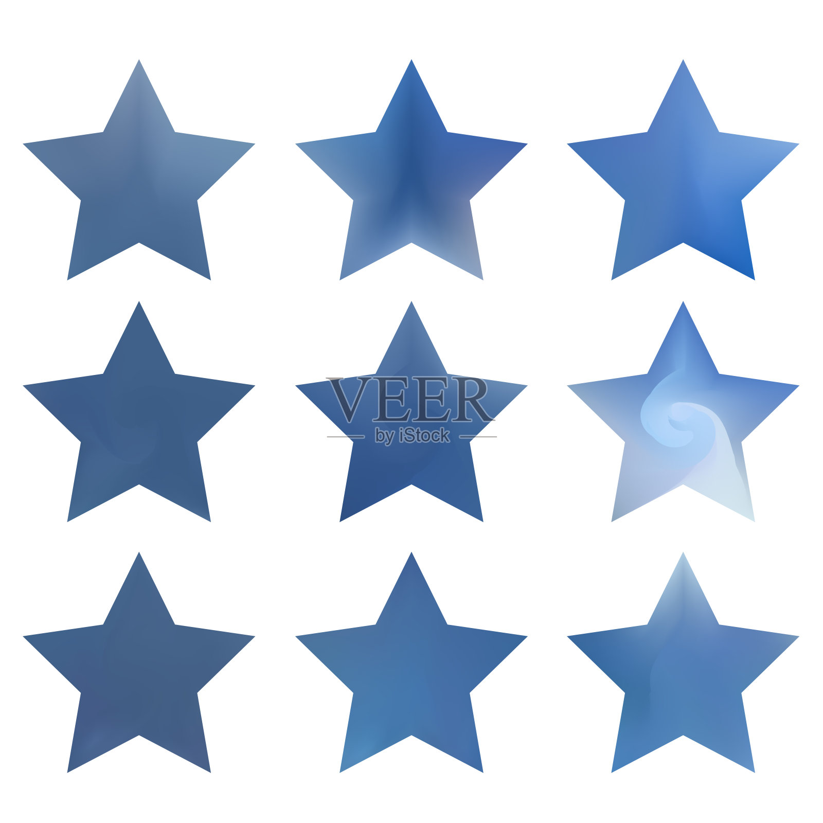 星形梯度网格工具包插画图片素材